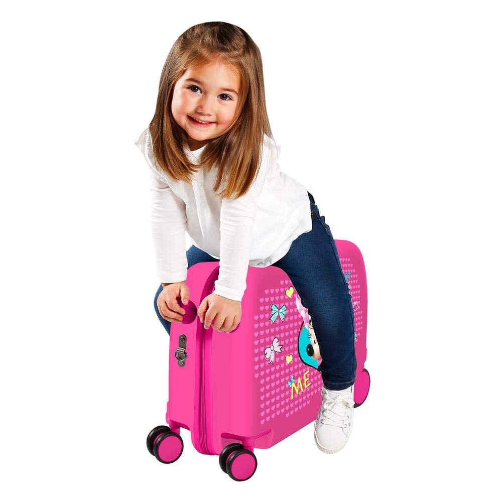 Trolley da Viaggio Minnie Mouse DISNEY in ABS Bagaglio Cavalcabile Valigia 50x38x20 CM - 22398e1