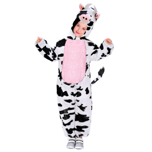 Costume Vestito Abito Travestimento Carnevale Halloween Bambina Mucca Funny - 9758i