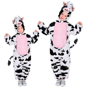 Costume Vestito Abito Travestimento Carnevale Halloween Bambina Mucca Funny - 9759j