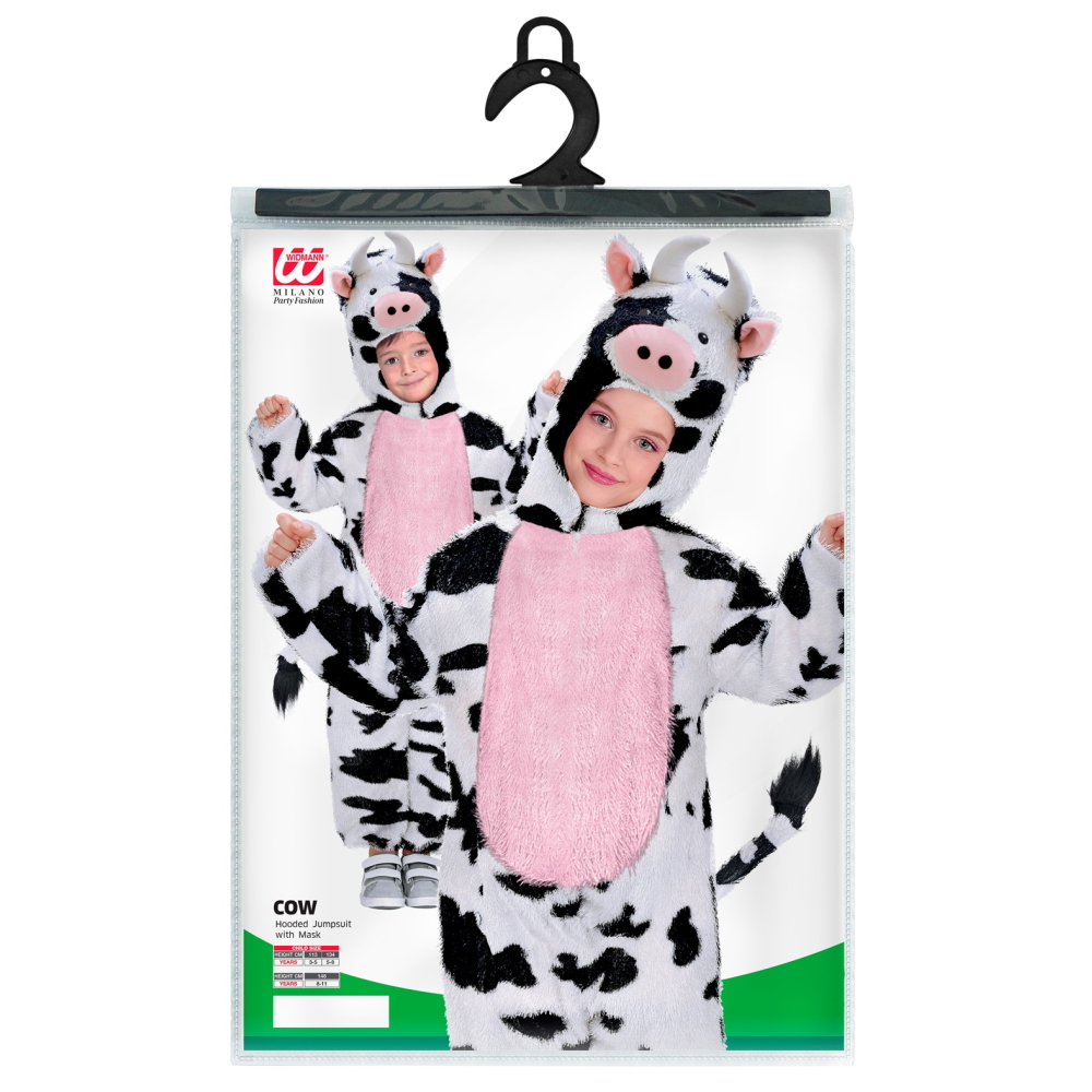 Costume Vestito Abito Travestimento Carnevale Halloween Bambina Mucca Funny - 9759j