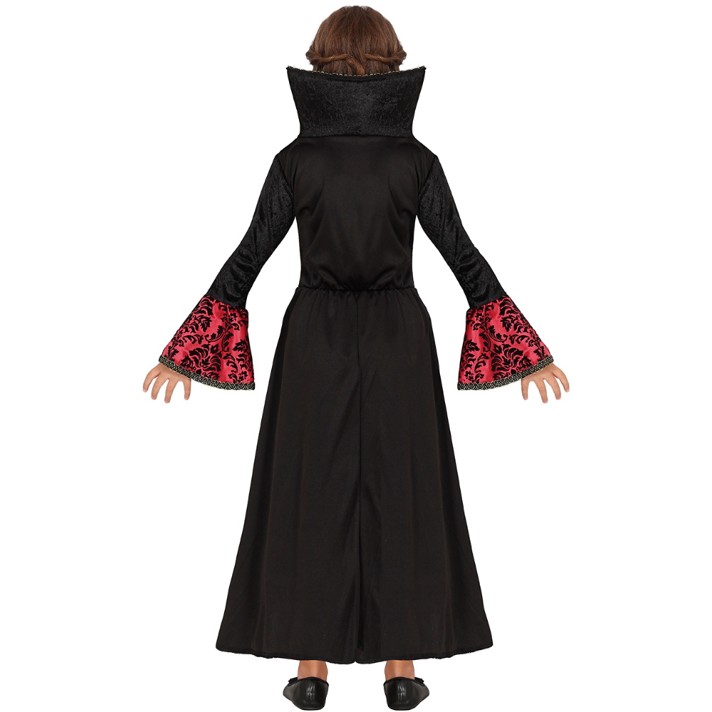 Costume Vampiressa Abito Lungo Travestimento Halloween Cosplay Contessa Gotica - 7807
