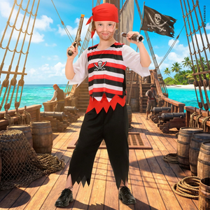 Costume Vestito Abito Travestimento Carnevale Halloween Bambino Pirata - 5854