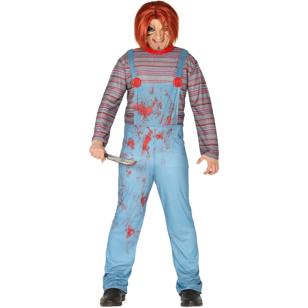 Costume Bambola Assassina Travestimento Adulto Halloween Cosplay Chucky- 8836