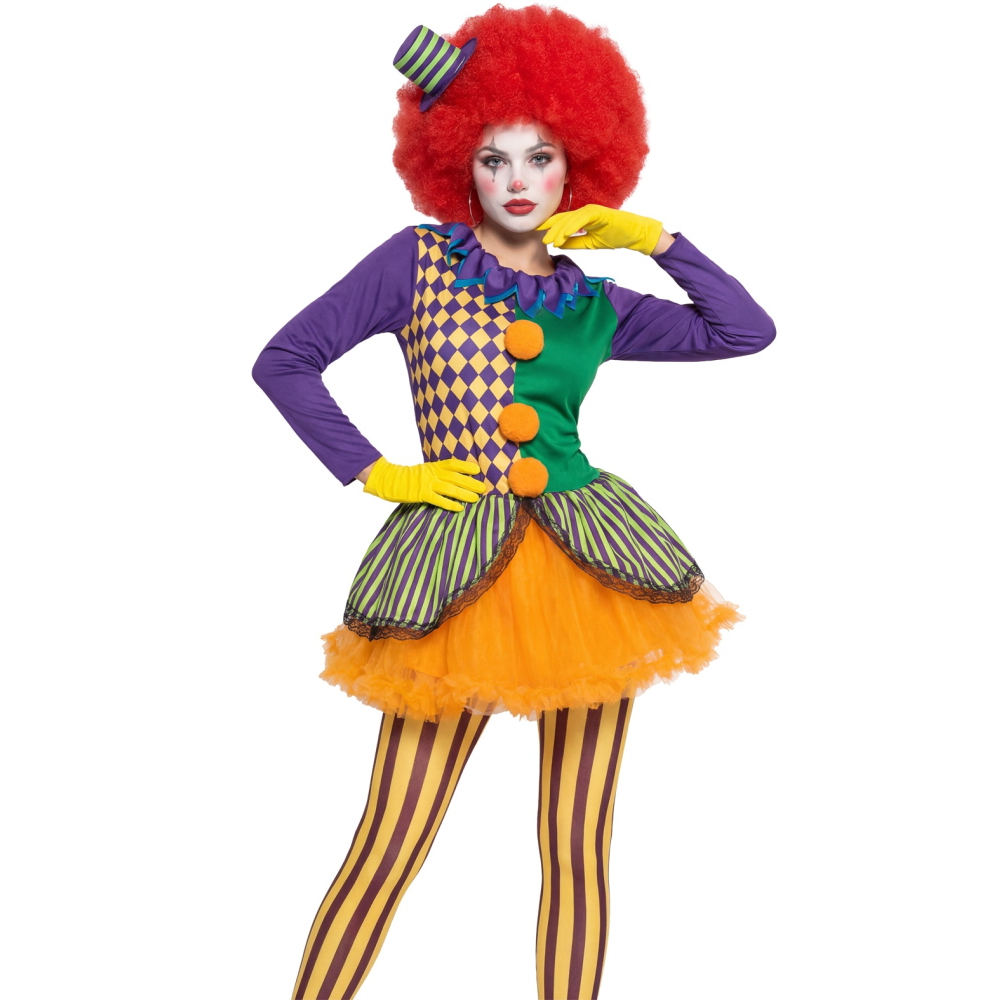 Costume Vestito Abito Travestimento Carnevale Halloween Cosplay Adulto Evil Joker - Donna - 0285