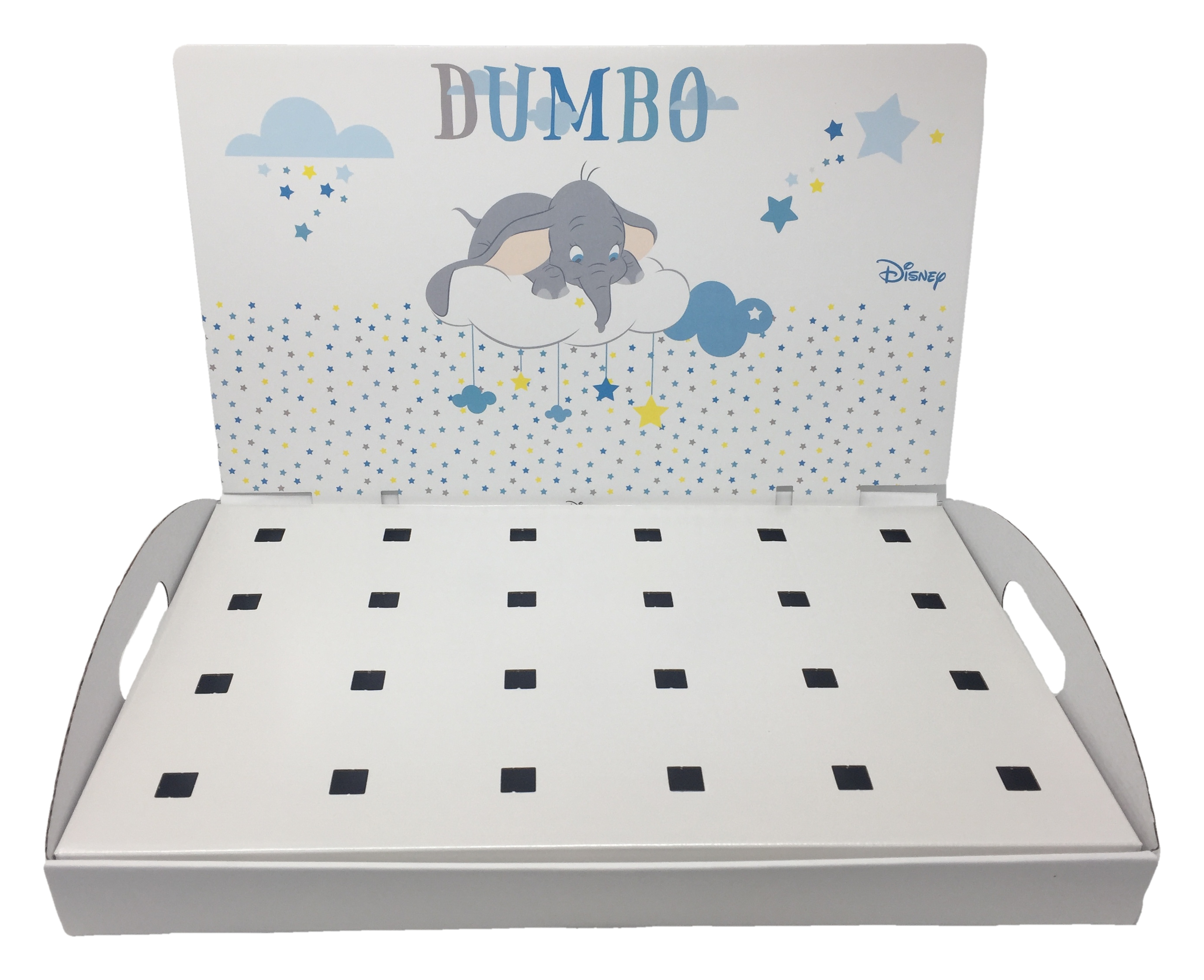 Cesto Bomboniere Dumbo Celeste DISNEY - Vassoio Porta Coni 46x29x28