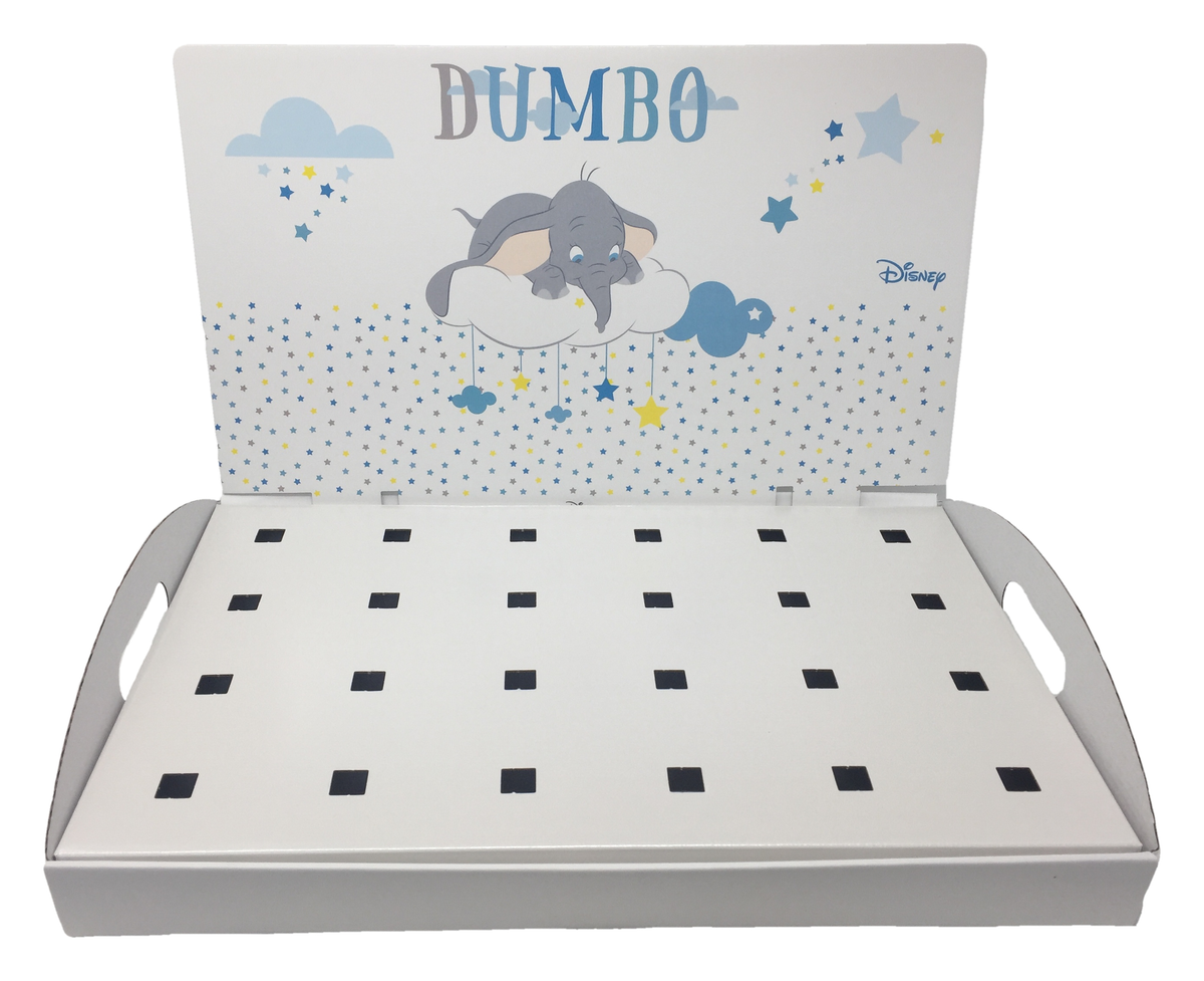 Cesto Bomboniere Dumbo Celeste DISNEY - Vassoio Porta Coni 46x29x28