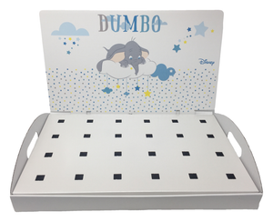 Cesto Bomboniere Dumbo Celeste DISNEY - Vassoio Porta Coni 46x29x28
