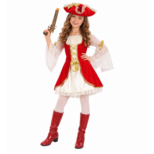 Costume Vestito Abito Travestimento Carnevale Halloween Cosplay Bambina Capitano Pirata - 5879