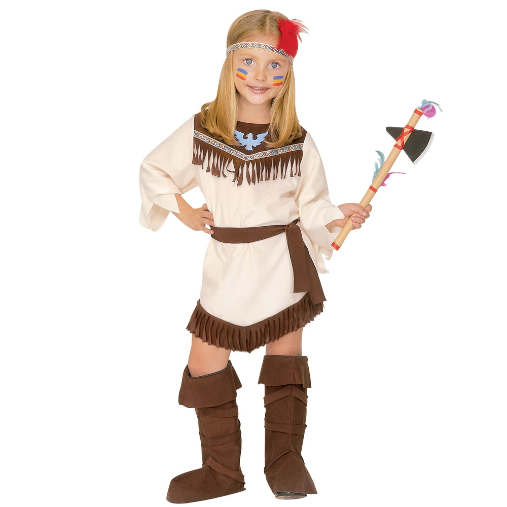 Costume Vestito Abito Travestimento Carnevale Halloween Cosplay Bambina Indiana - 4378