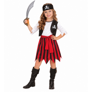 Costume Vestito Abito Travestimento Carnevale Halloween Cosplay Bambina Piratessa - 0722