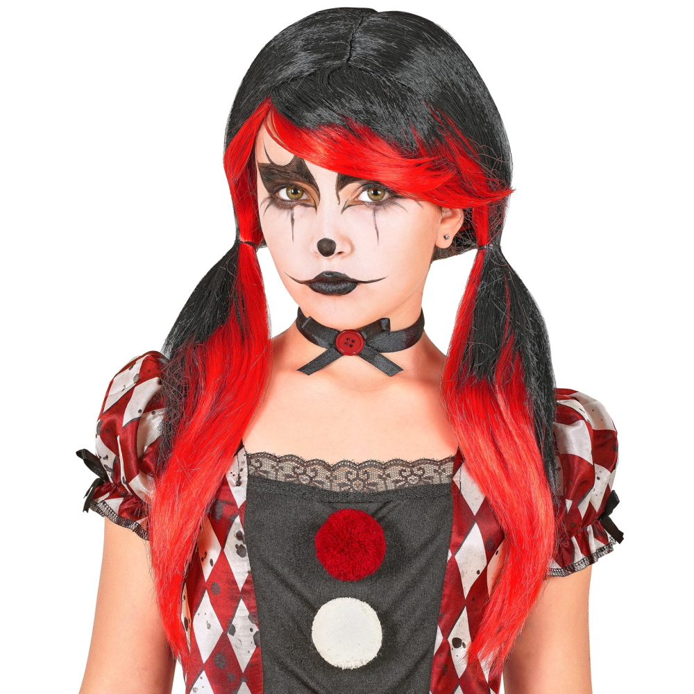Parrucca Pagliaccio Horror Assassino Accessorio Travestimento Halloween Cosplay - 10291