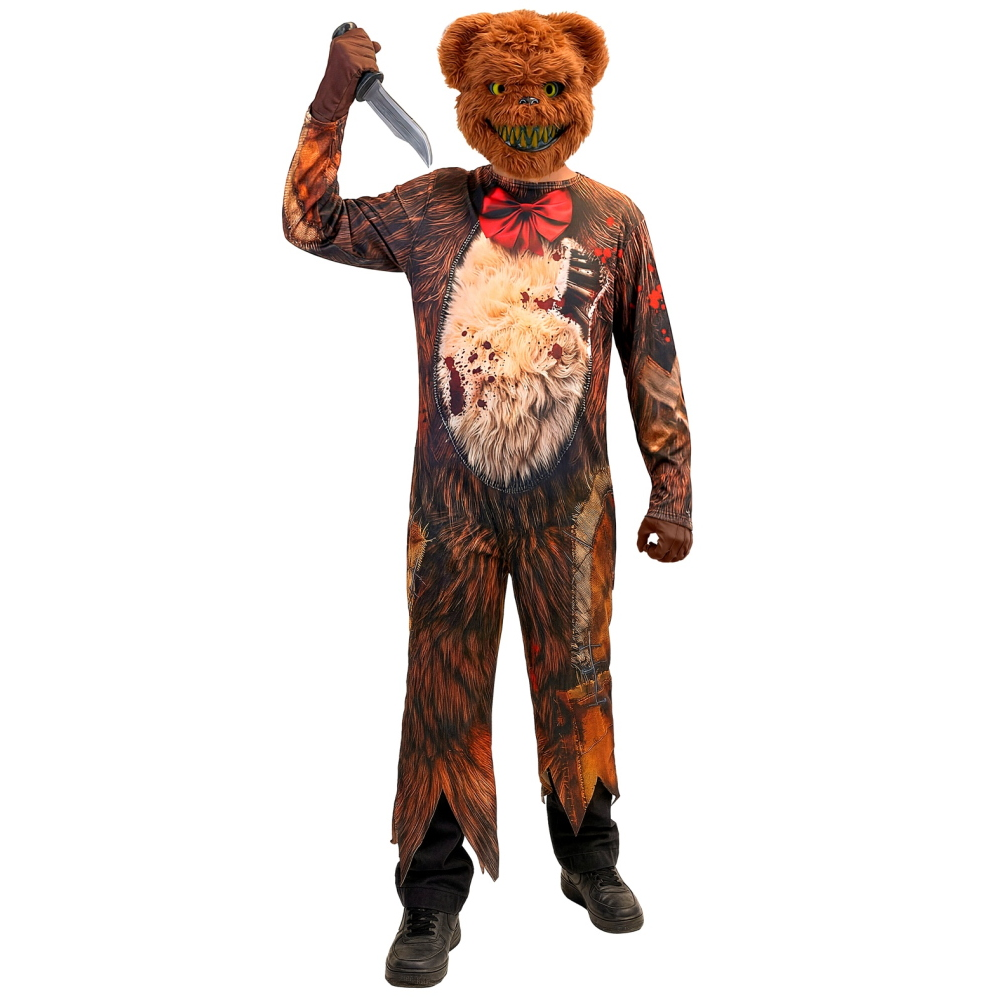 Costume Orso Zombie Tuta e Maschera Travestimento Halloween Carnevale Cosplay- 2197