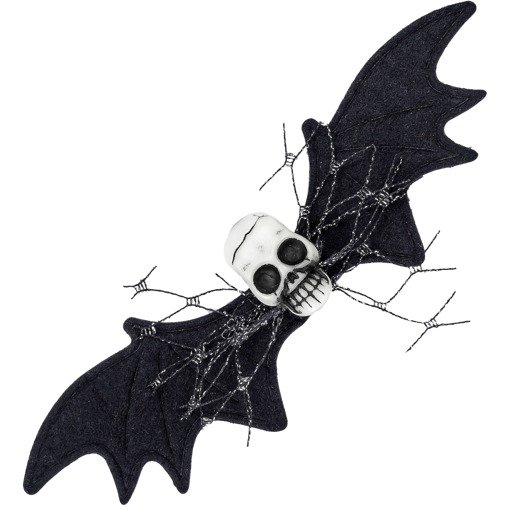 Fermacapelli Teschio Pipistrello Accessori per Travestimento Carnevale Halloween - 65013