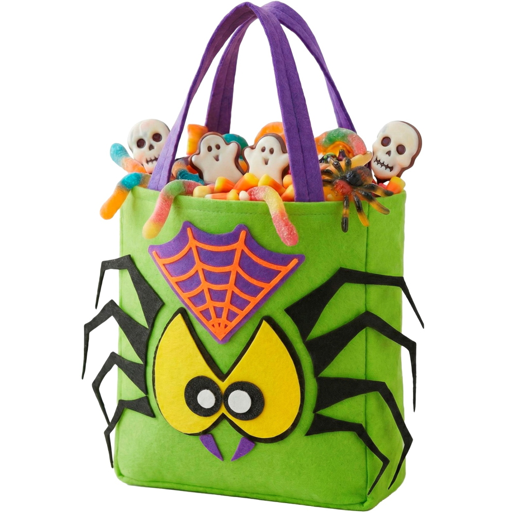 Cestino Dolcetto O Scherzetto Ragno Borsetta Accessorio Travestimento Halloween - 86877