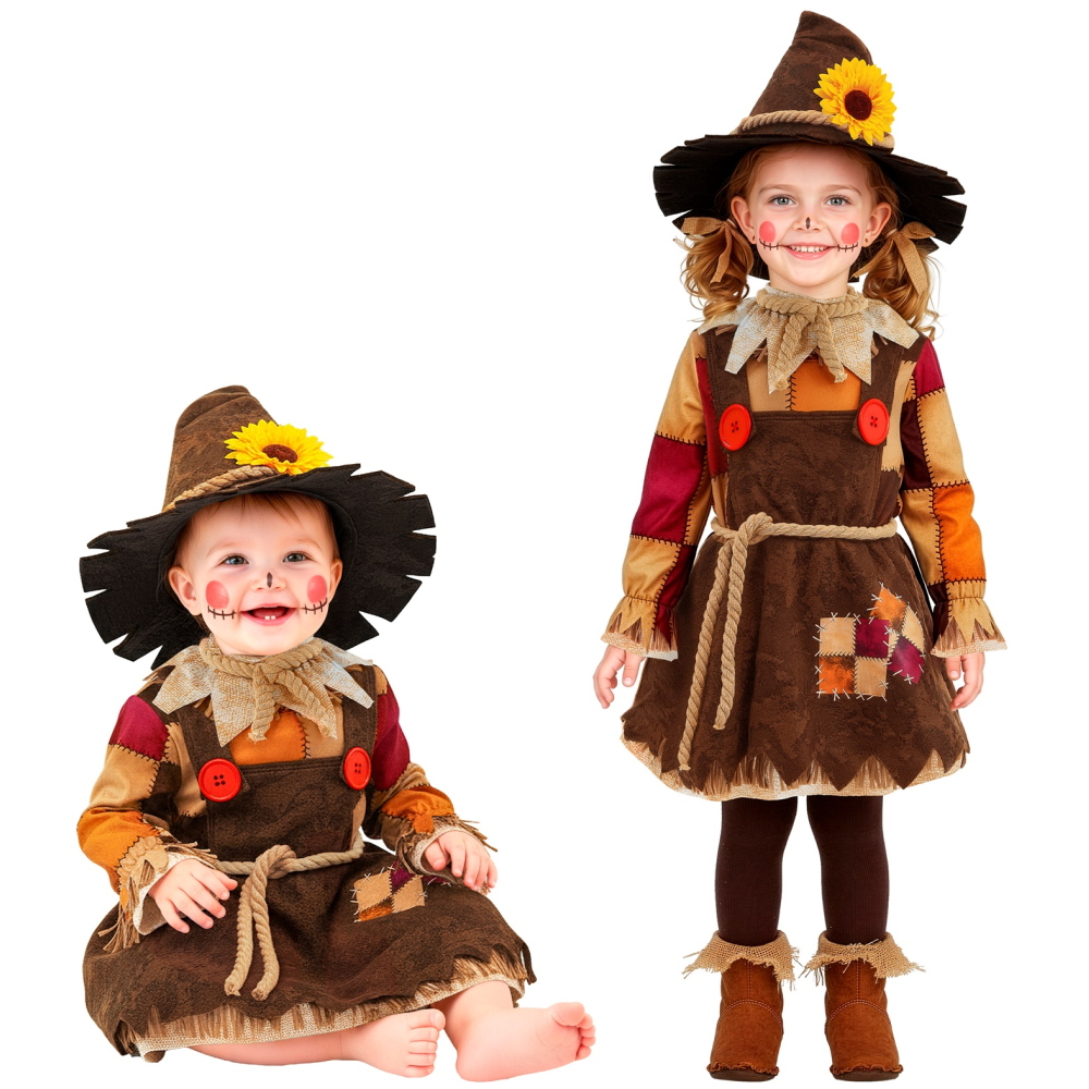 Costume Spaventapasseri Vestito e Cappello Travestimento Halloween Carnevale Cosplay - 9728