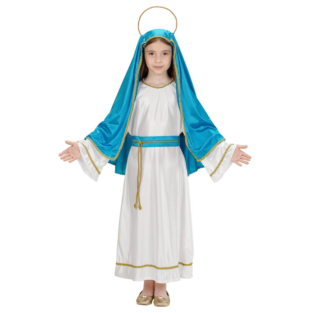 Costume Maria Santissima Travestimento Recita Natale Carnevale Cosplay - 0002