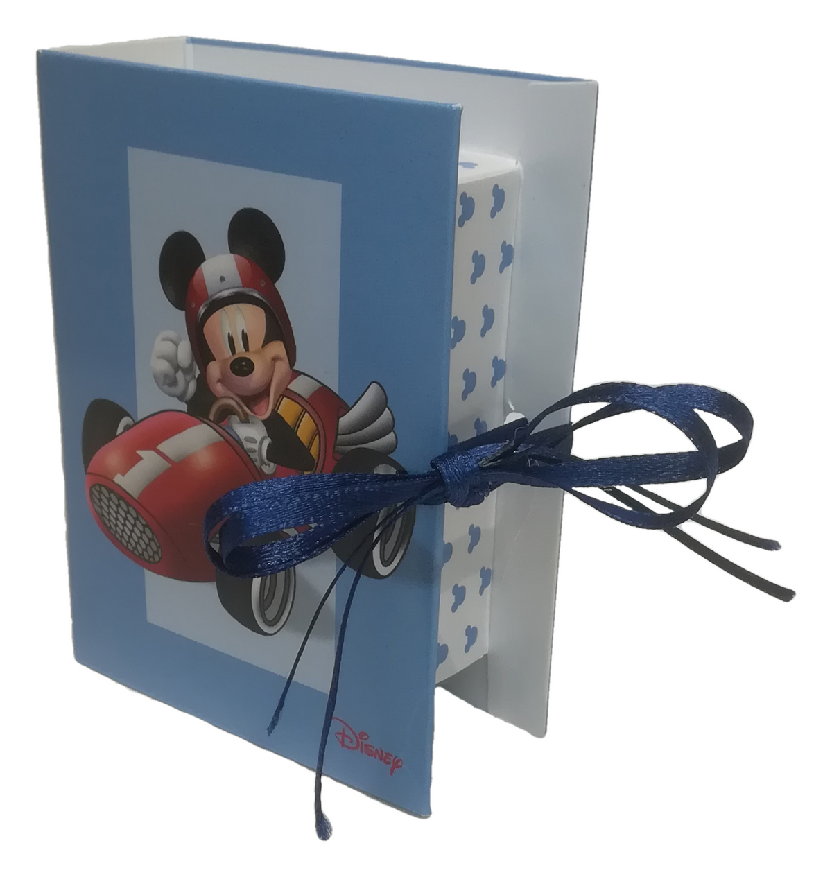 Bomboniera Astuccio Scatolina Portaconfetti Forma Libro - Topolino Mickey Mouse DISNEY - Celeste - 68171