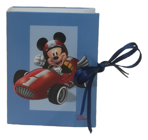 Bomboniera Astuccio Scatolina Portaconfetti Forma Libro - Topolino Mickey Mouse DISNEY - Celeste - 68171
