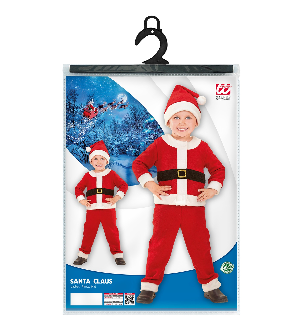 Costume Vestito Abito Travestimento Carnevale Cosplay Babbo Natale Bambino - 6 Mesi a 4 Anni - 1492
