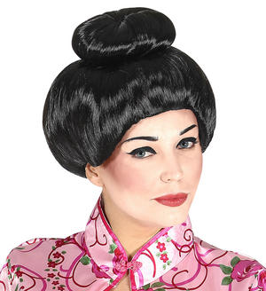 Vestito Carnevale + Accessori Geisha Kimono Parrucca Travestimento Donna M