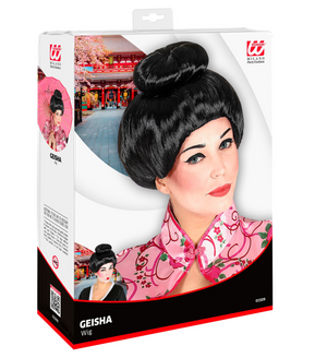 Vestito Carnevale + Accessori Geisha Kimono Parrucca Travestimento Donna M