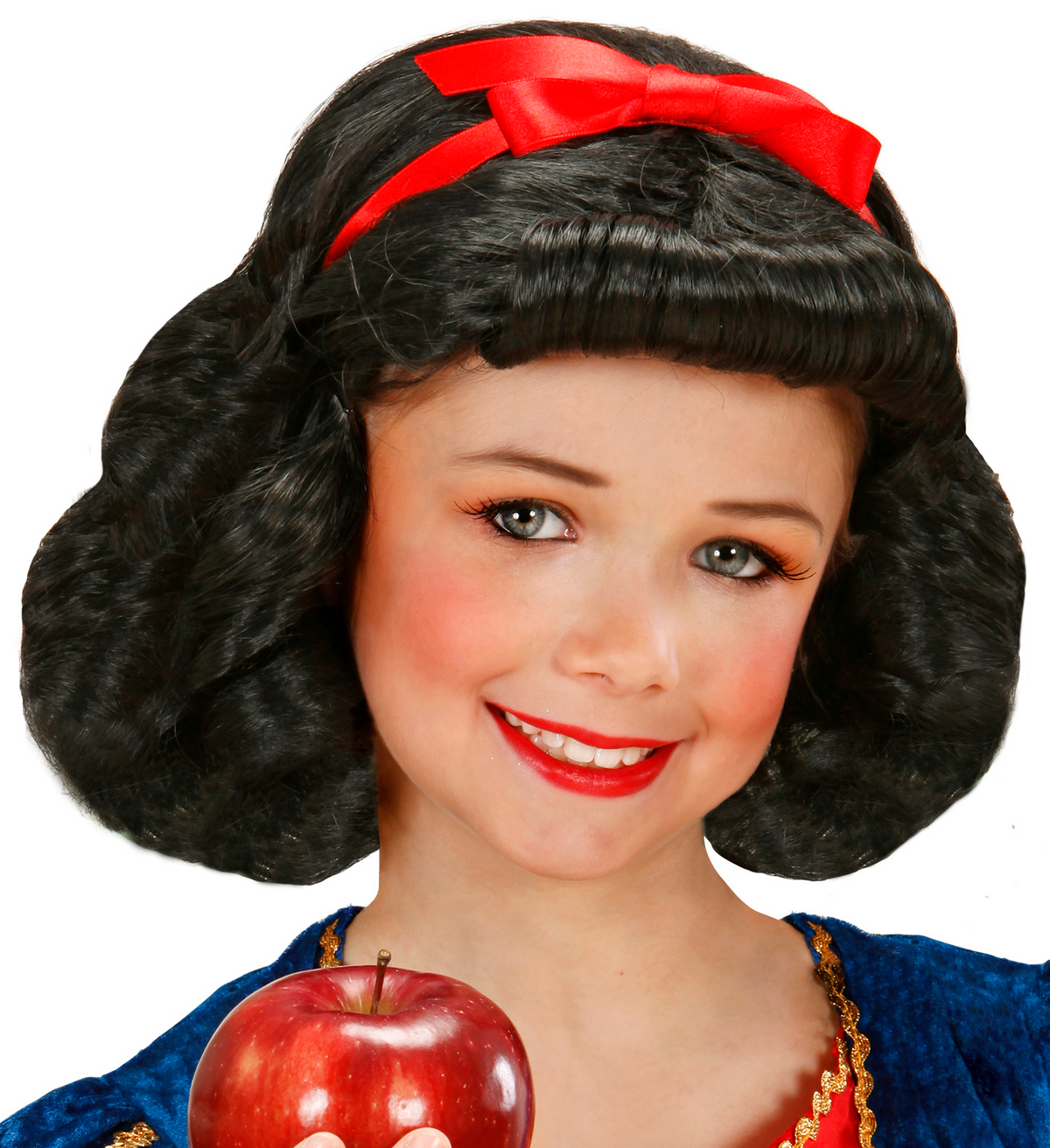 Parrucca Principessa Delle Favole Biancaneve - Accessori per Abito Vestito Travestimento Carnevale  - 00829