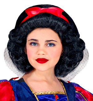 Parrucca Principessa Delle Favole Biancaneve - Accessori per Abito Vestito Travestimento Carnevale  - 00829