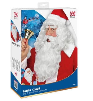 Parrucca Babbo Natale - Barba, Baffi in Scatola - Articolo Travestimento Natalizio