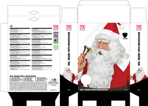 Parrucca Babbo Natale - Barba, Baffi in Scatola - Articolo Travestimento Natalizio