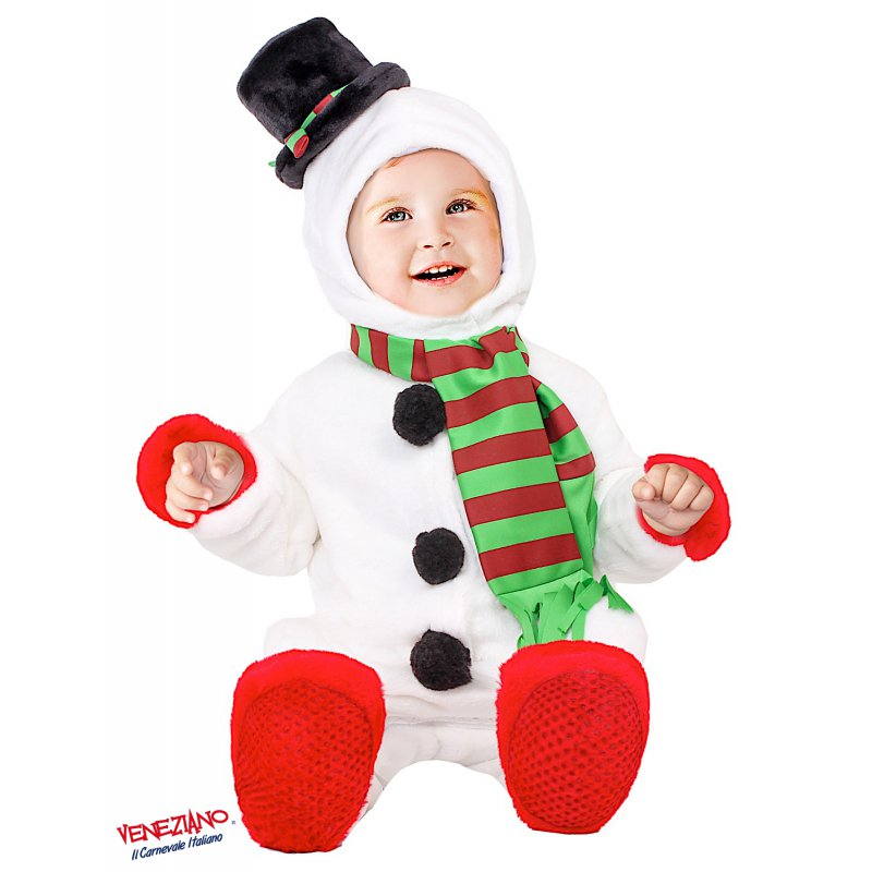 Vestito Carnevale Pupazzo di Neve Costume Travestimento Neonato - 54170
