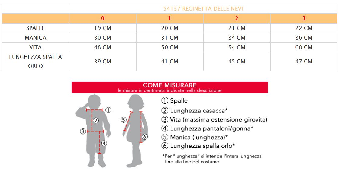 Vestito Carnevale Reginetta Delle Nevi Costume Travestimento Bambina - 54137