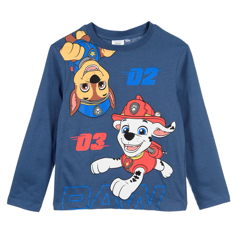 T-Shirt Manica Lunga Paw Patrol Maglia Bambino 3/6 Anni in Cotone - Zh10125
