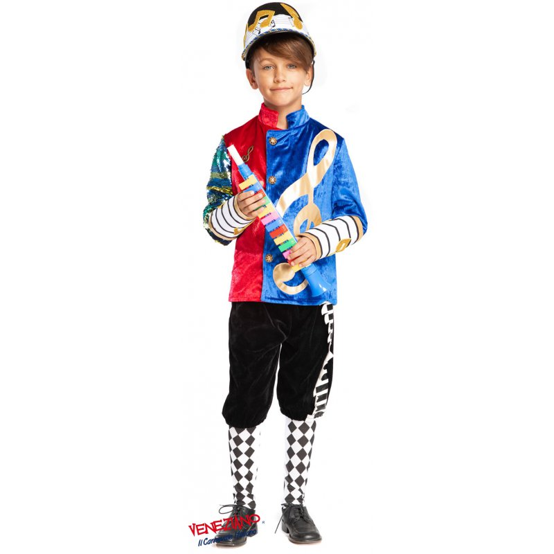 Costume Vestito Abito Travestimento Carnevale Bambino Nota Musicale Bimbo 54148