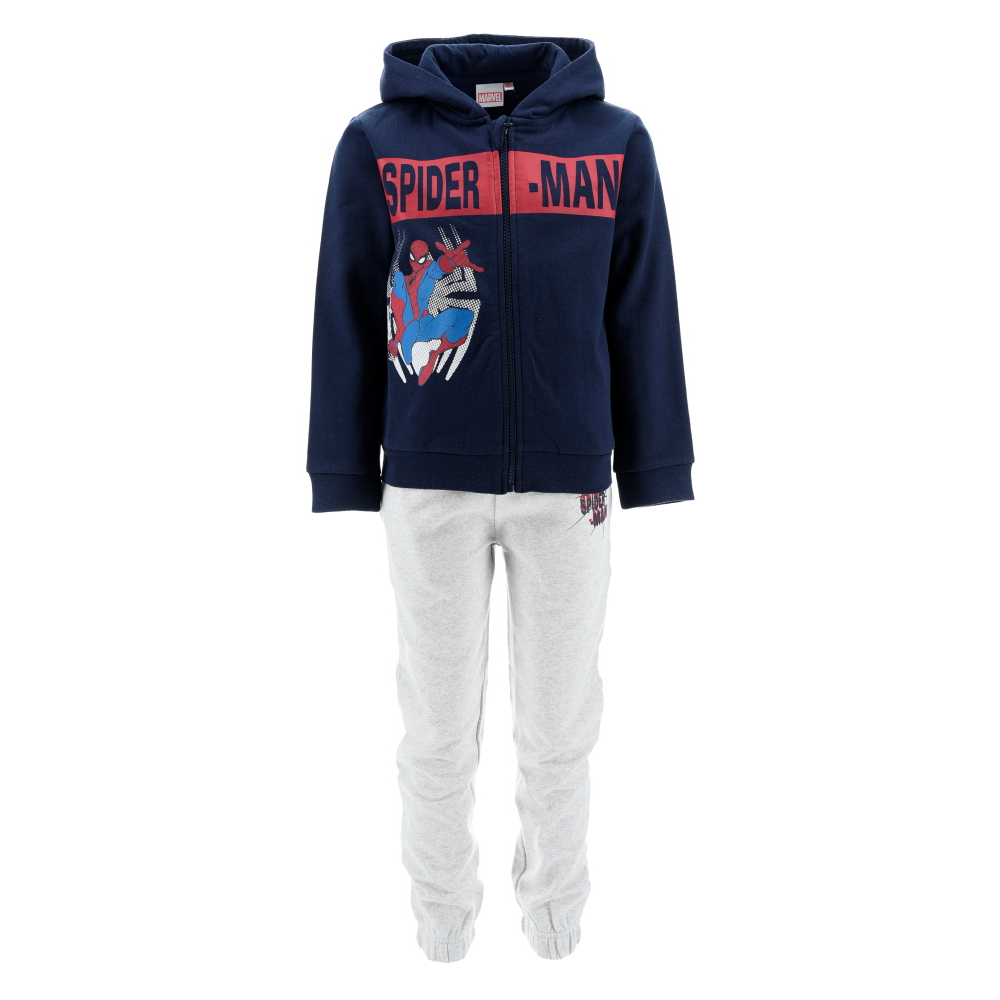 Tuta Spiderman MARVEL Bambino Completo Felpa con Cappuccio e Pantalone 3/8 Anni - Zh10363