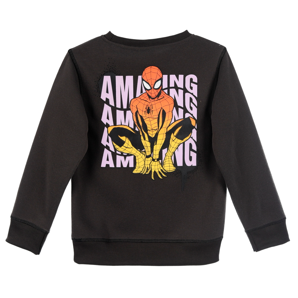 Felpa Spiderman MARVEL Maglione a Manica Lunga Bambino 3/8 Anni - Zh10110