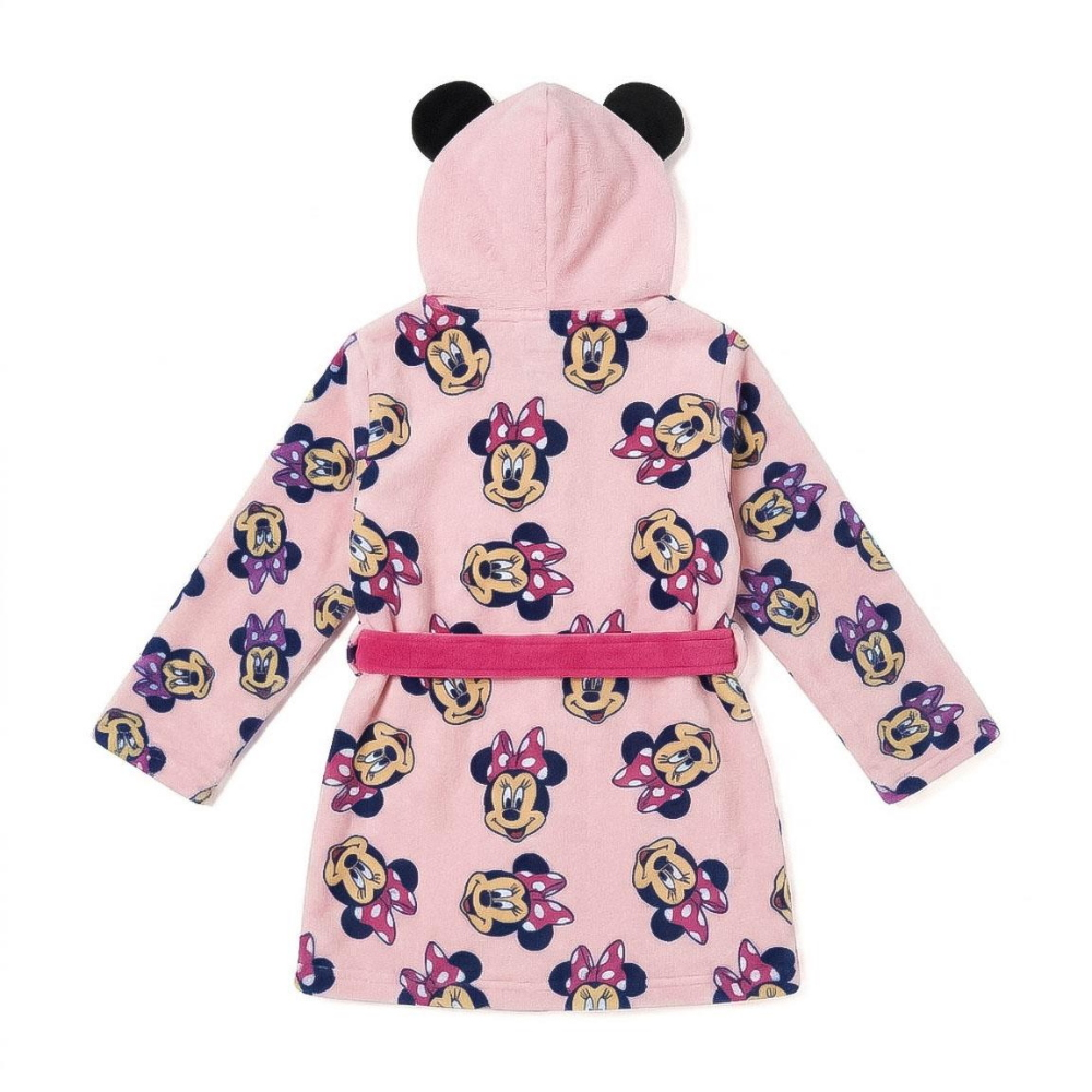 Vestaglia Minnie DISNEY con Cappuccio 3d in Morbido e Caldo Coral Fleece Giacca da Camera - 3634
