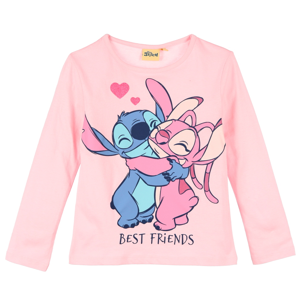 T-Shirt Manica Lunga Angel Stitch Maglia Bambina 3/8 Anni in Cotone - Zh10358
