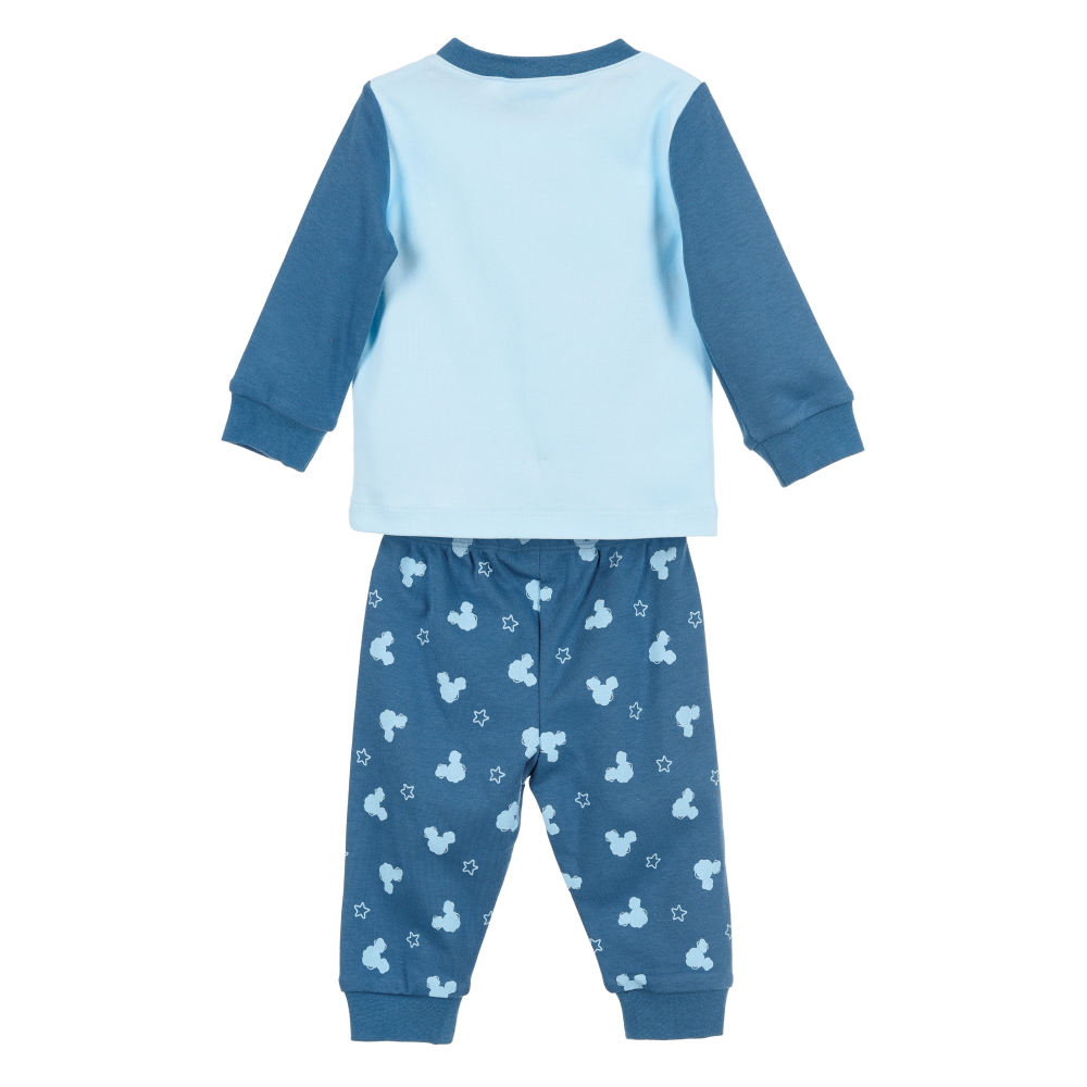 Pigiama Manica Lunga Topolino DISNEY Neonato in Cotone - Zh03079blu