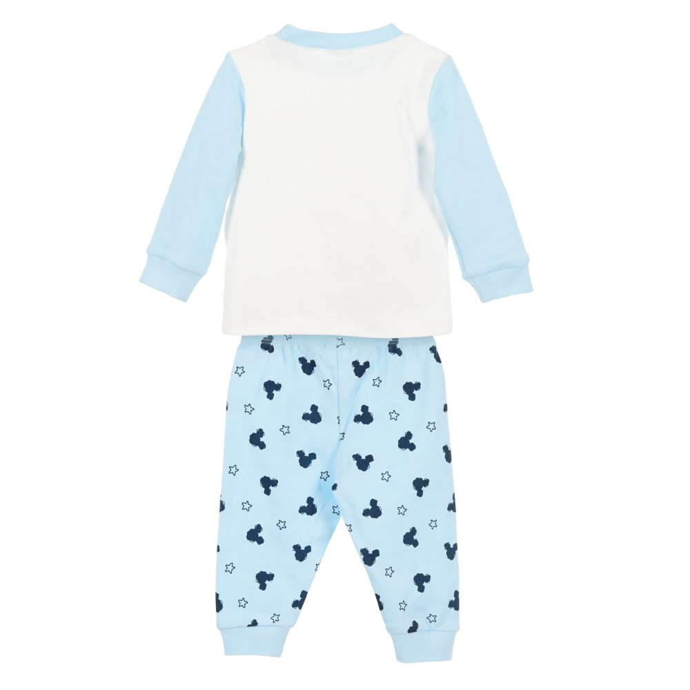 Pigiama Manica Lunga Topolino DISNEY Neonato in Cotone - Zh03079celeste