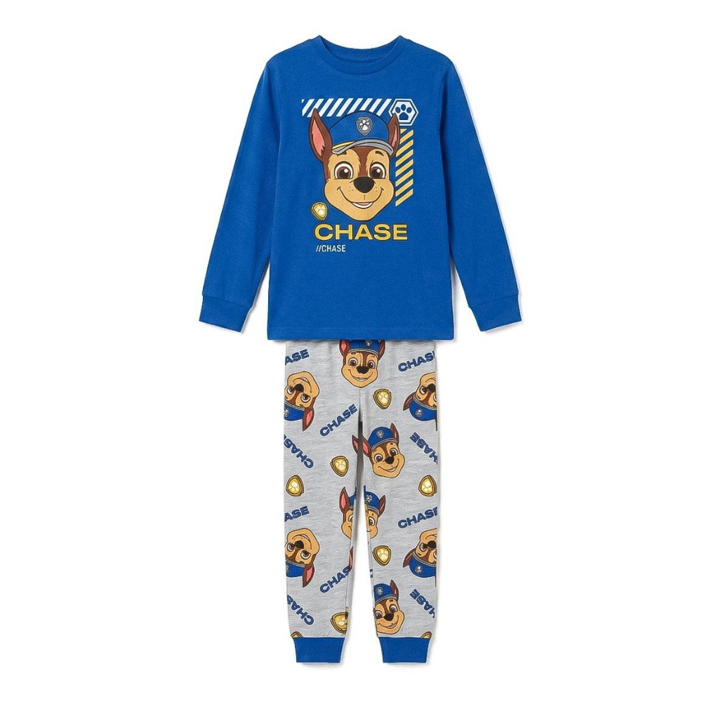 Pigiama Manica Lunga Paw Patrol Chase in Caldo Cotone Interlock Maglia e Pantaloni - 3583