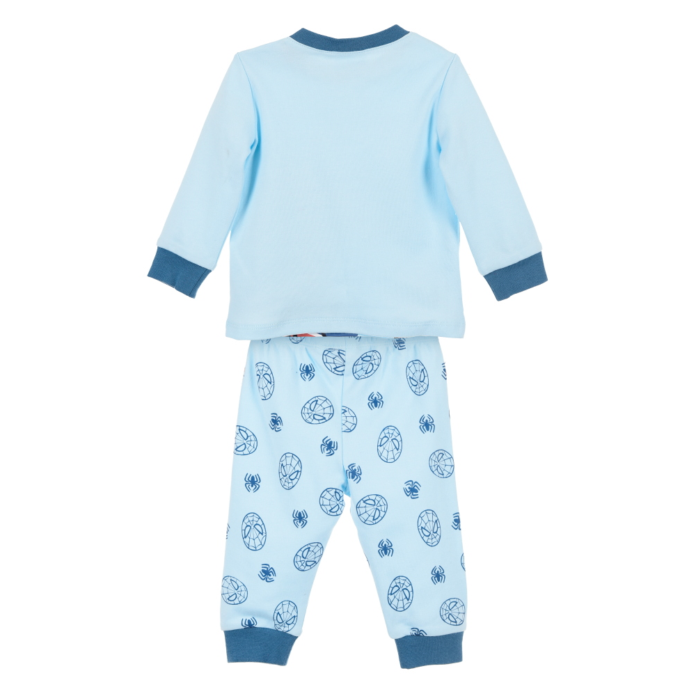 Pigiama Manica Lunga Spiderman MARVEL Neonato in Cotone - Zh03050celeste
