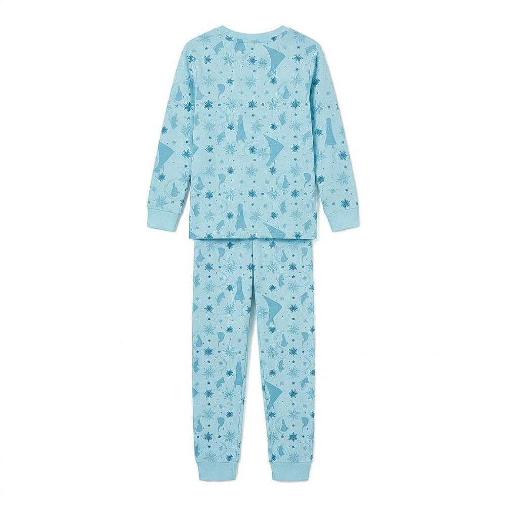 Pigiama Manica Lunga Frozen DISNEY Elsa in Caldo Cotone Interlock Maglia e Pantaloni - 3584