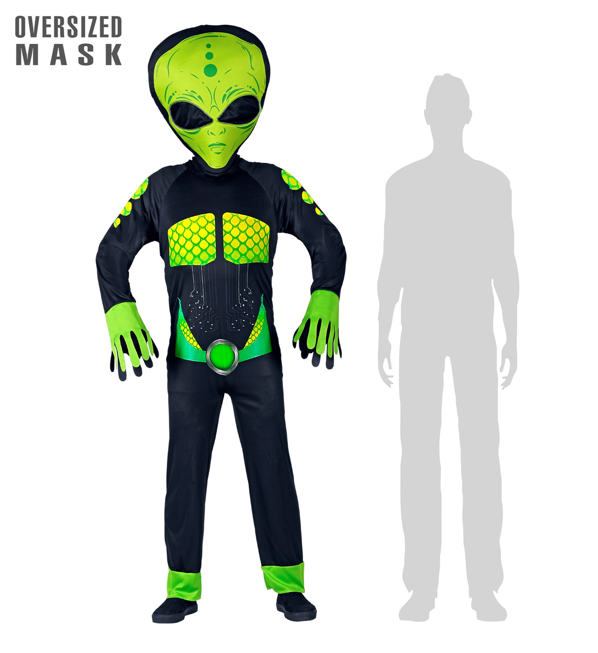 Costume Vestito Abito Travestimento Carnevale Uomo Extraterrestre Alieno - 0193 Adulto