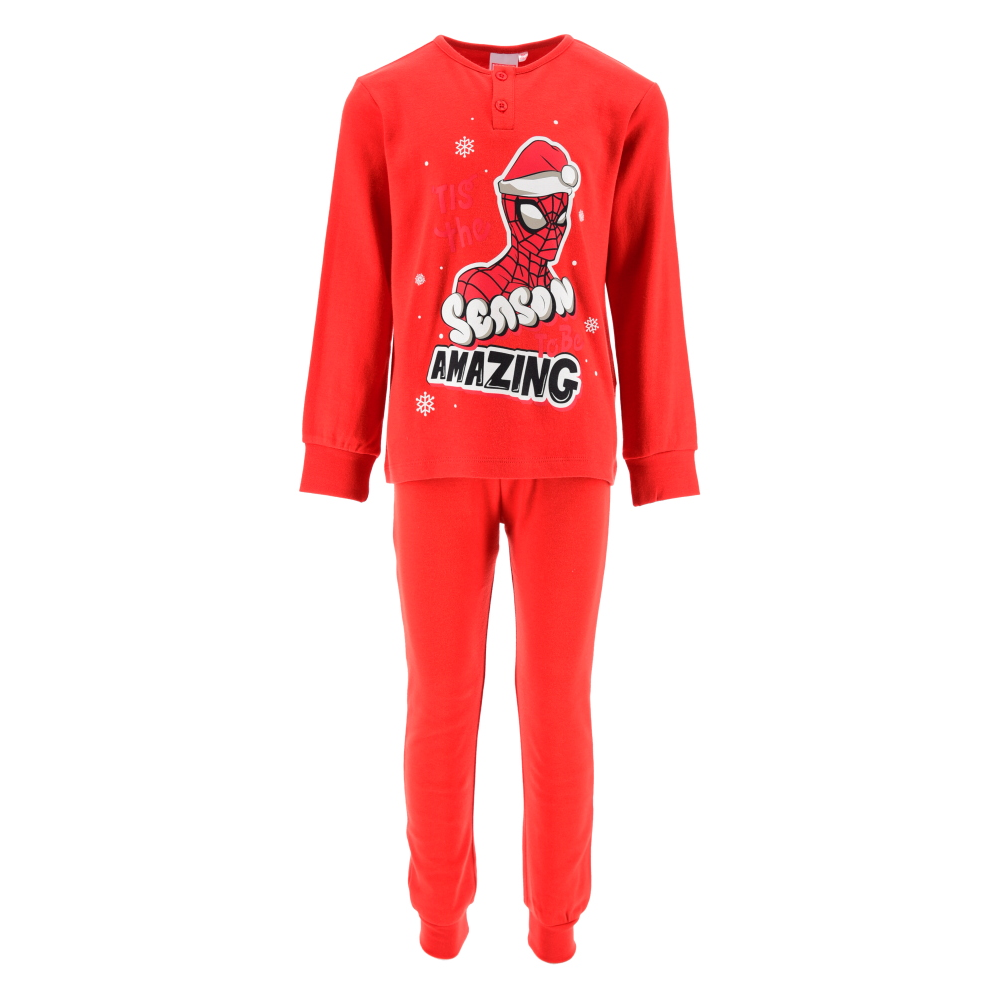 Pigiama Natalizio Spiderman MARVEL Manica Lunga Natale Bambino in Cotone - Zh20176