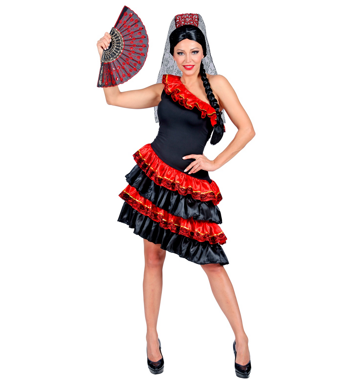 Costume Vestito Abito Travestimento Carnevale Donna Senorita Spagnola - 0989