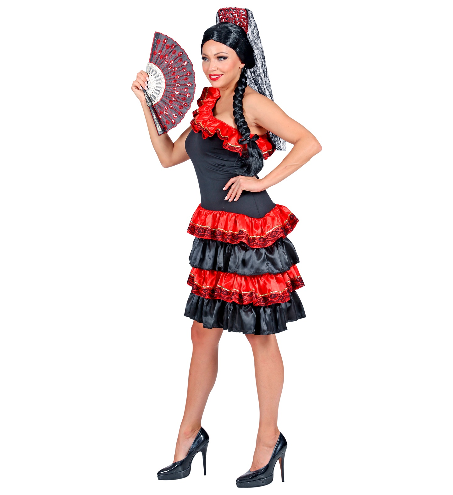 Costume Vestito Abito Travestimento Carnevale Donna Senorita Spagnola - 0989