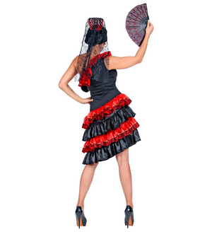 Costume Vestito Abito Travestimento Carnevale Donna Senorita Spagnola - 0989