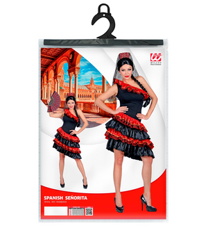 Costume Vestito Abito Travestimento Carnevale Donna Senorita Spagnola - 0989