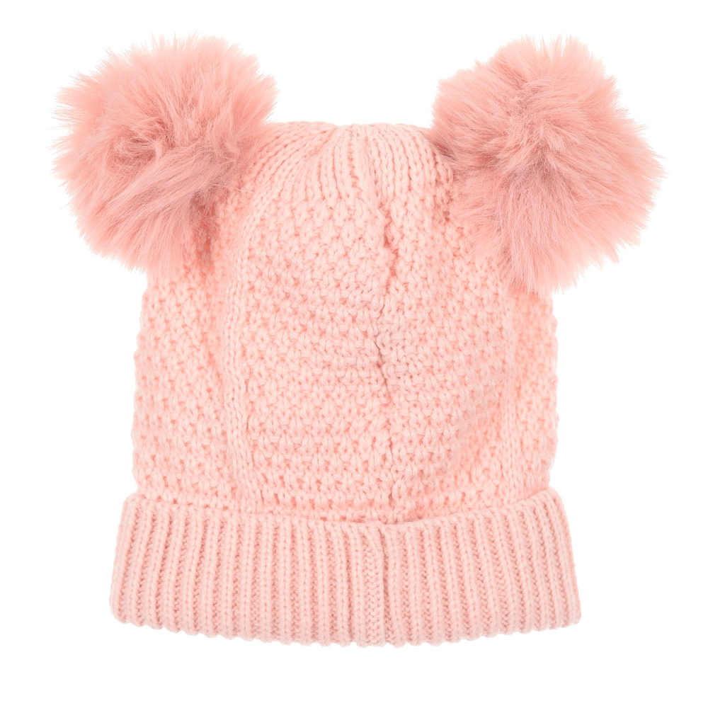 Cappello con Pom Pon Minnie DISNEY Accessorio Invernale per Neonate 100% Acrilico - Zh45031rosa