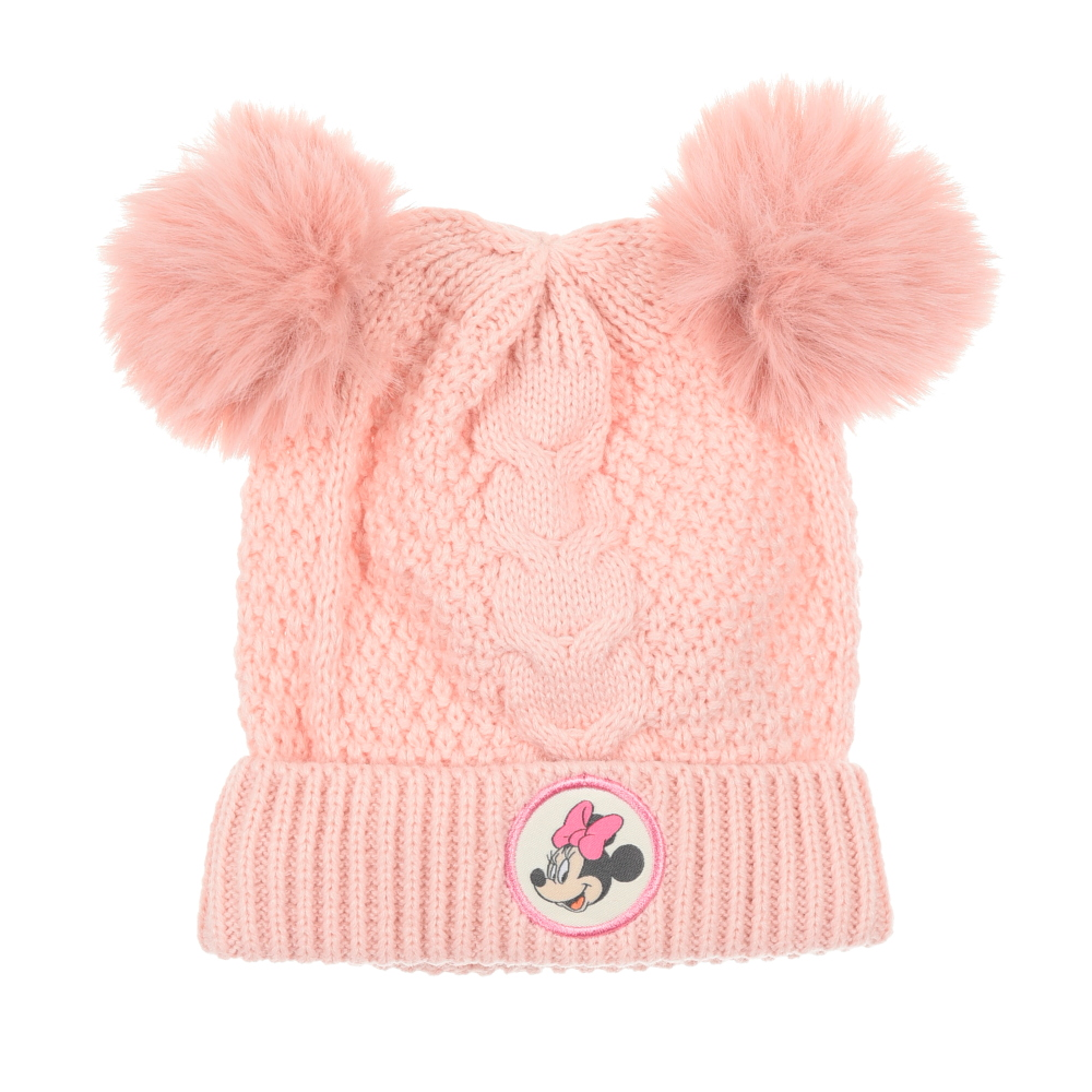 Cappello con Pom Pon Minnie DISNEY Accessorio Invernale per Neonate 100% Acrilico - Zh45031rosa